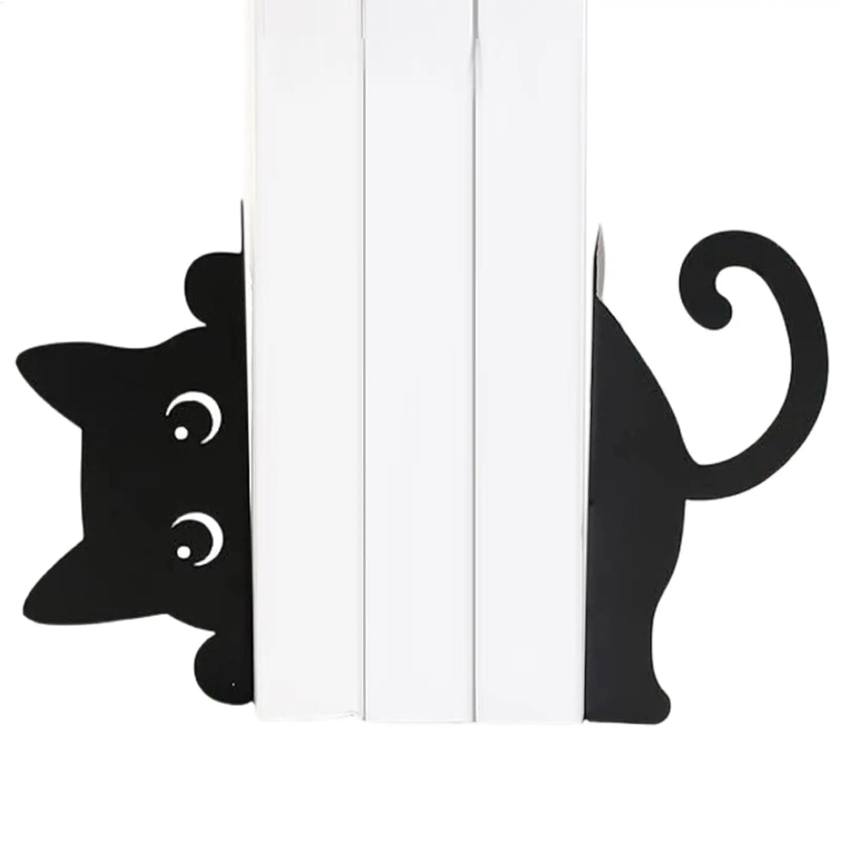Cute Cat Metal Bookends | Decorative Iron Book Stopper Pair Decorative Bookends QXL