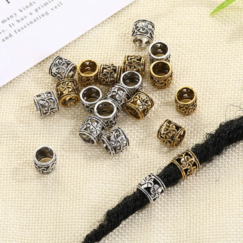 5-Pack Viking Dreadlock Beads | Large Hole Braid Accessories Hair Braid Beads QXL