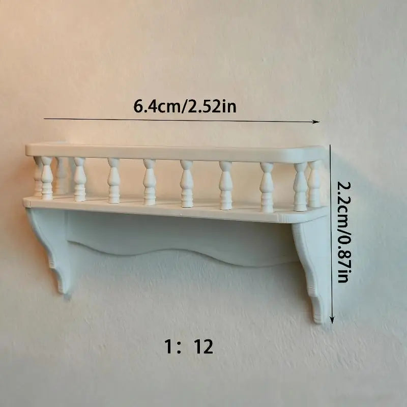 1:12 Dollhouse Wall Mounted Storage Rack Miniature Accessory Dollhouse Miniature QXL A1