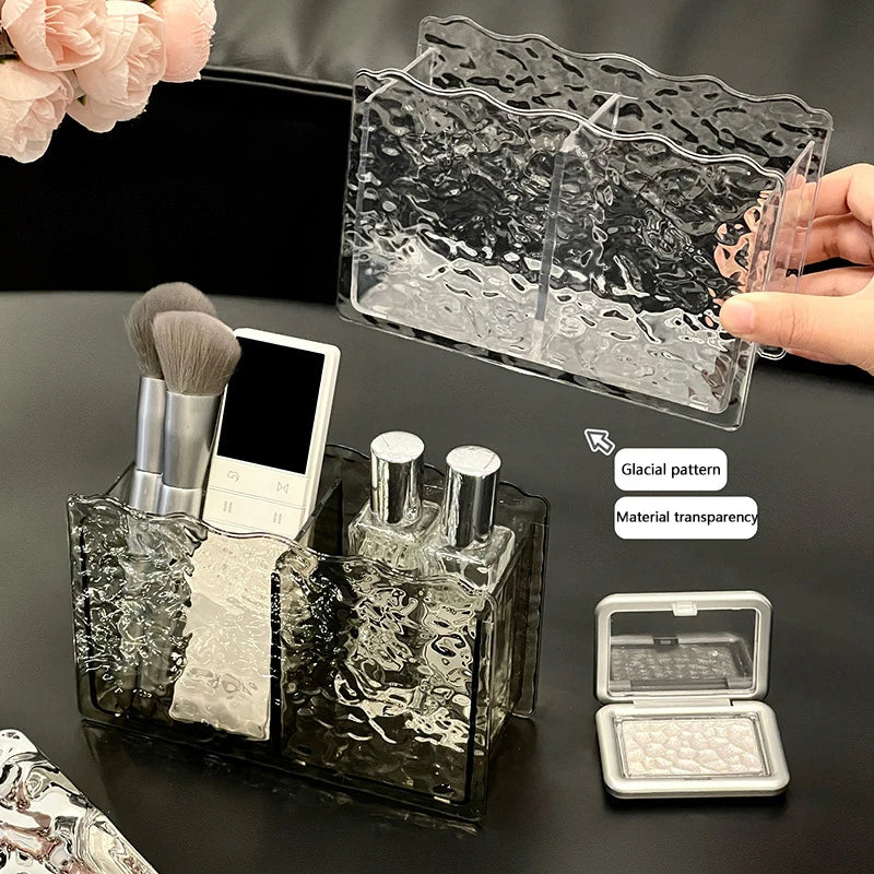 Acrylic Makeup Brush Holder & Cosmetic Organizer Diamond Makeup Brush Organizer QXL