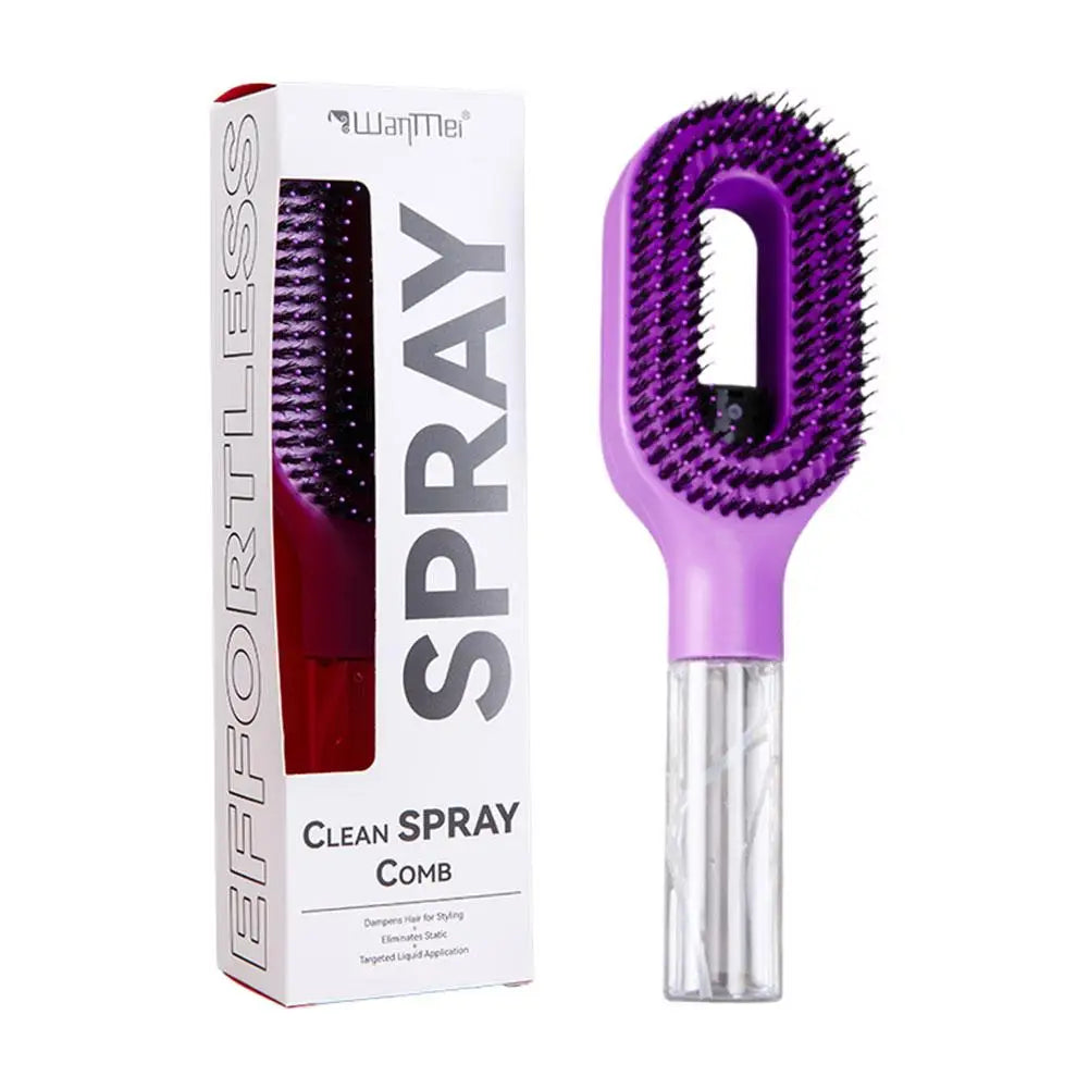 2-in-1 Spray Bottle Hair Comb | Anti-Static Detangler Spray Bottle Hair Comb QXL B