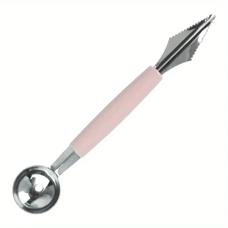 Double-Ended Melon Baller & Fruit Scoop – Stainless Steel Melon Baller Tool QXL