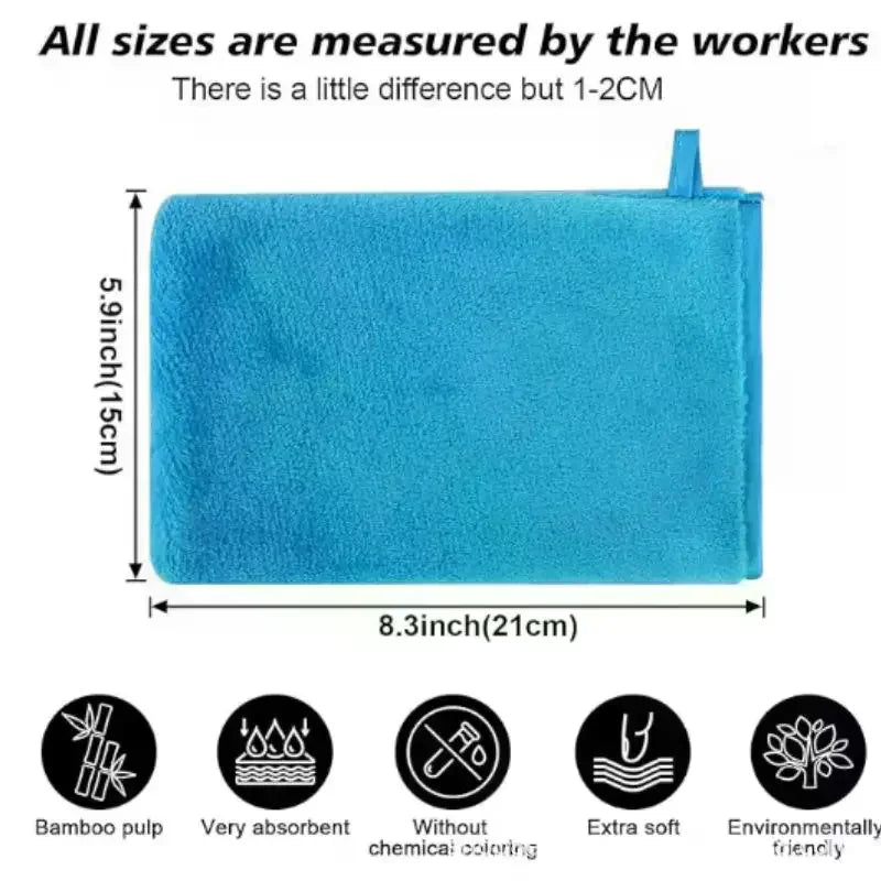 Microfiber Makeup Remover Glove | Reusable Facial Cleansing Mitt Makeup Remover Glove QXL
