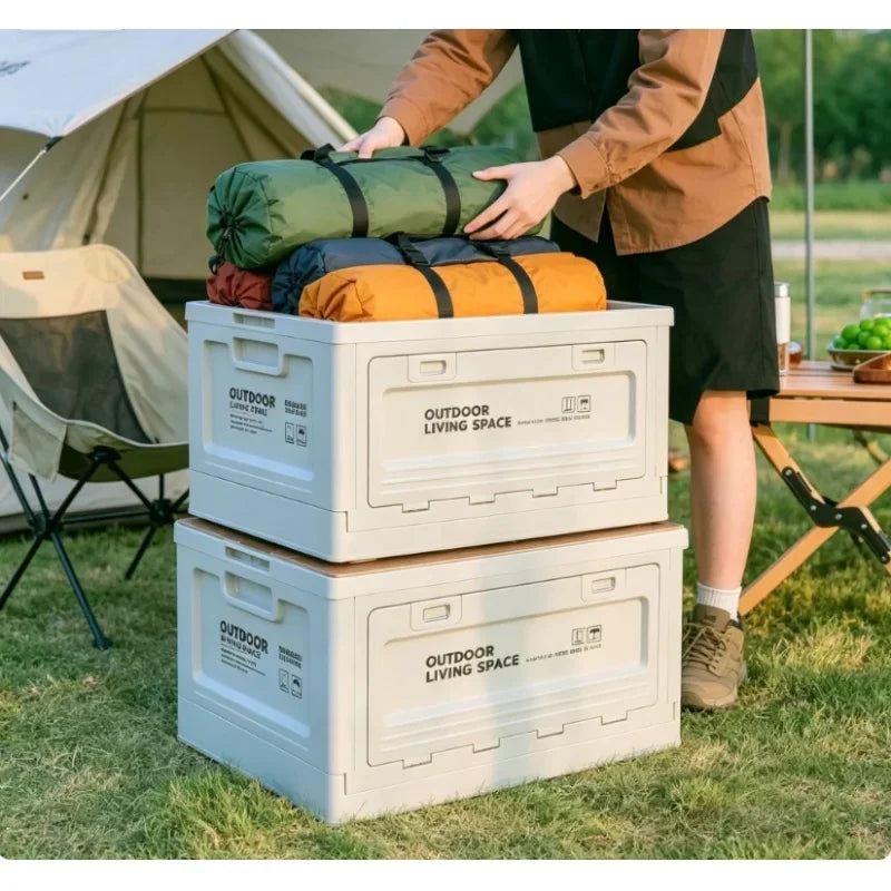 Folding Camping Storage Box | Car Trunk Organizer & Stool Folding Camp Organizer QXL