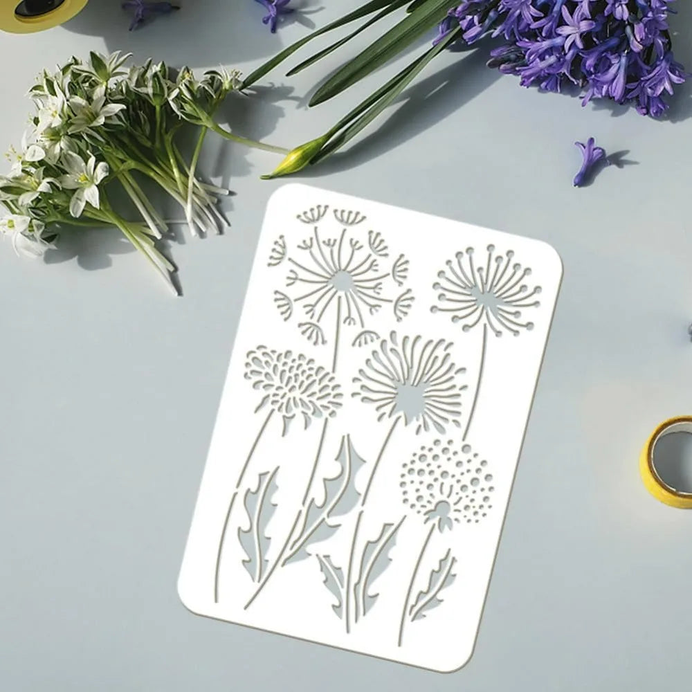 Dandelion Painting Stencil 8.3x11.7" Reusable PET Template Craft Painting Stencil QXL