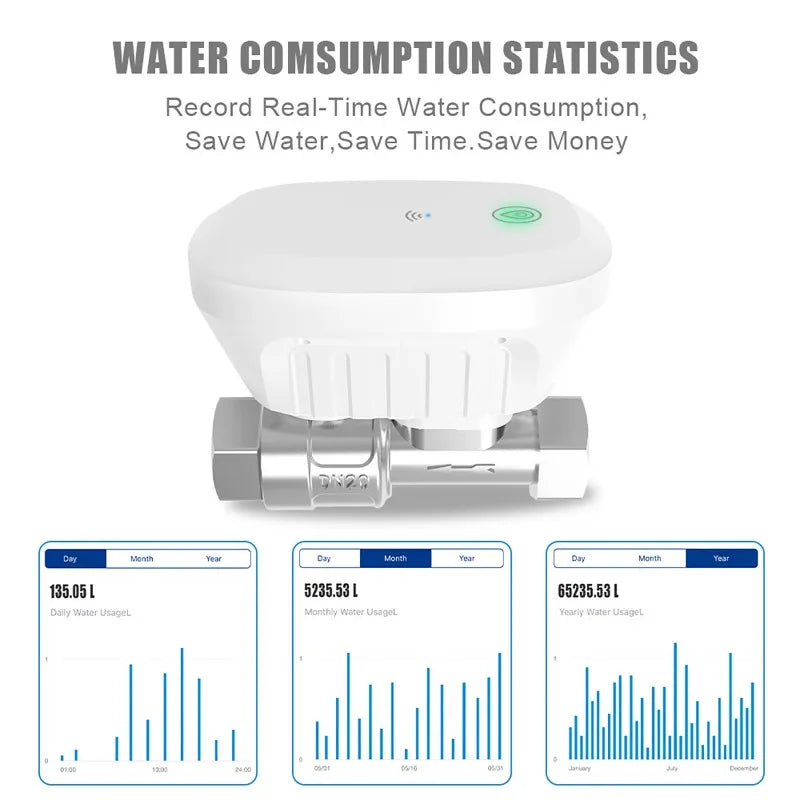 Tuya WiFi Smart Water Valve DN20 DN25 | App & Voice Control Smart Water Valve QXL