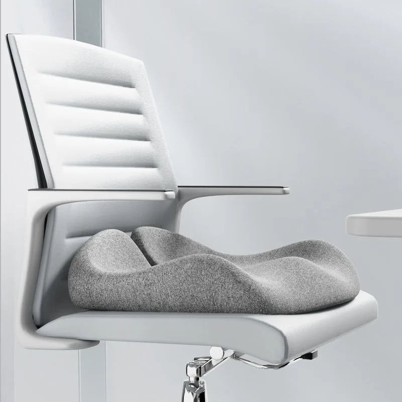 Memory Foam Coccyx Seat Cushion | Office Chair & Car Memory Foam Seat Cushion QXL light gray 41x38x11cm