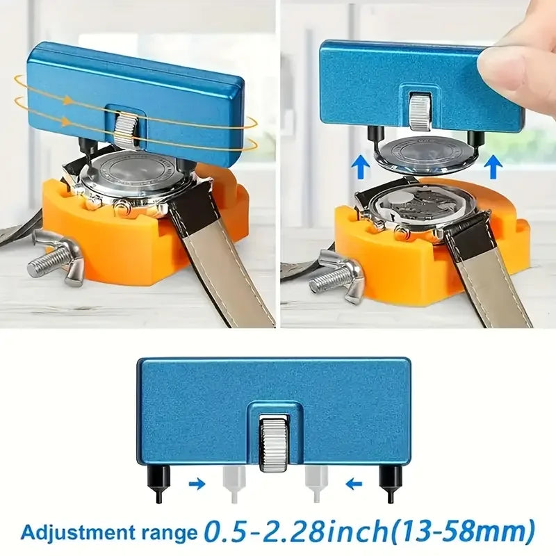 Heavy-Duty Watch Case Opener Tool | Non-Slip Grip DIY Repair Watch Repair Tool QXL