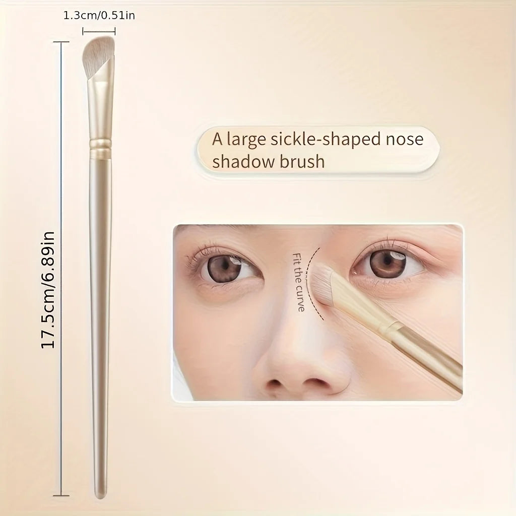 3-Piece Golden Nose Contour Brush Set | Soft Slanted Head Nose Contour Brush Set QXL