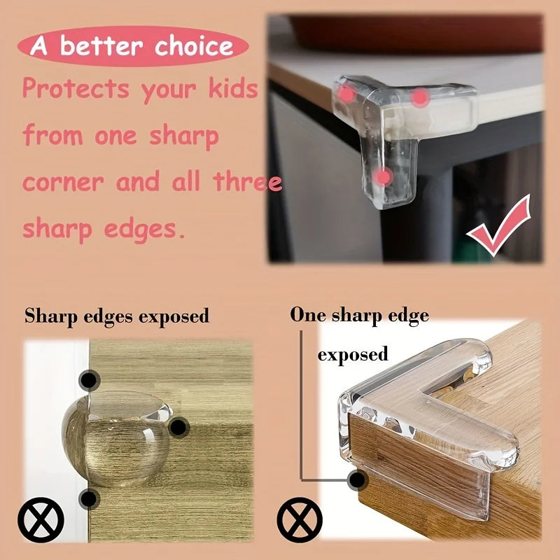 Clear Silicone Corner & Edge Protectors | Safety Guards Corner Edge Guards QXL