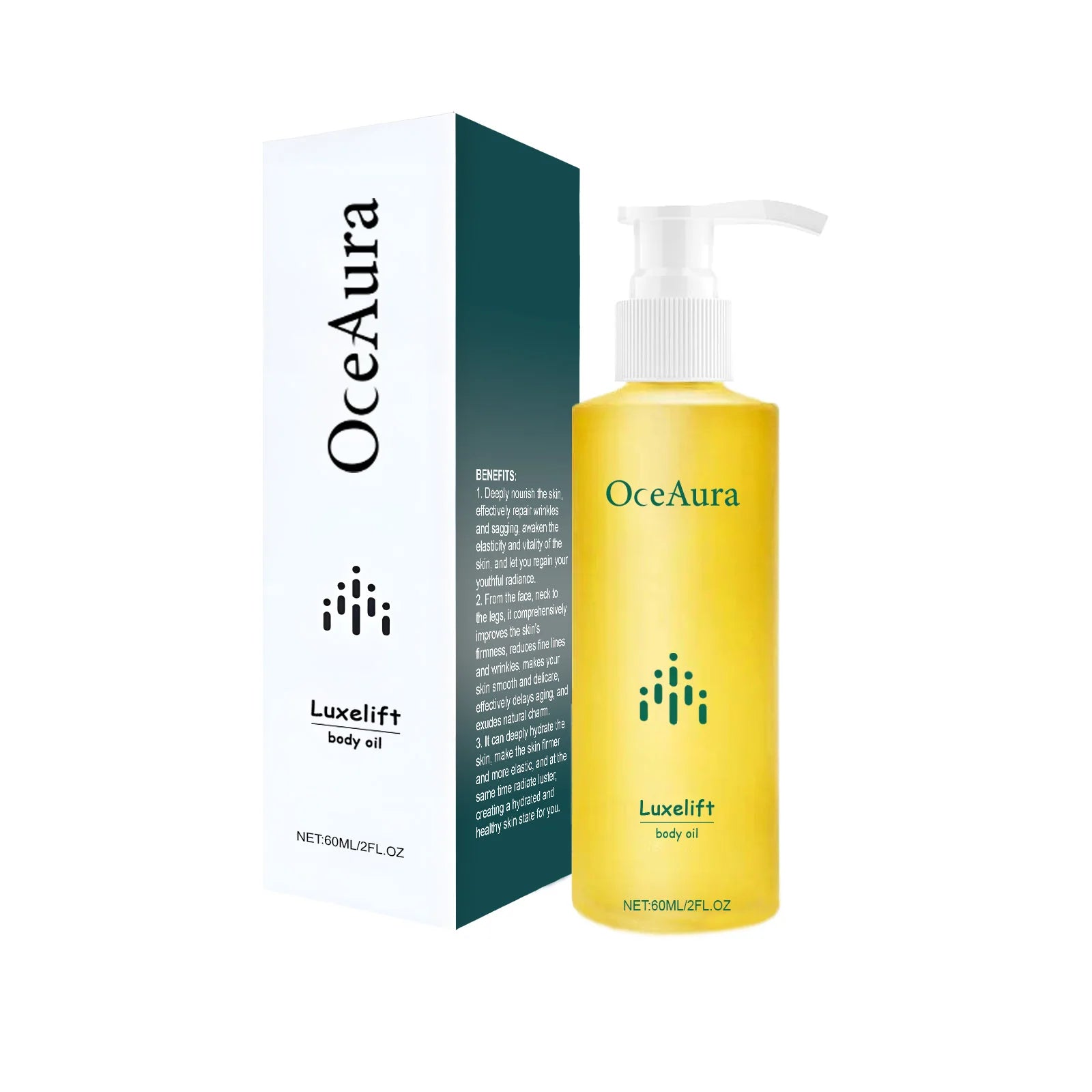OceAura Firming & Nourishing Body Oil for Dry Skin | 60–180ml Firming Body Oil QXL 1pcs