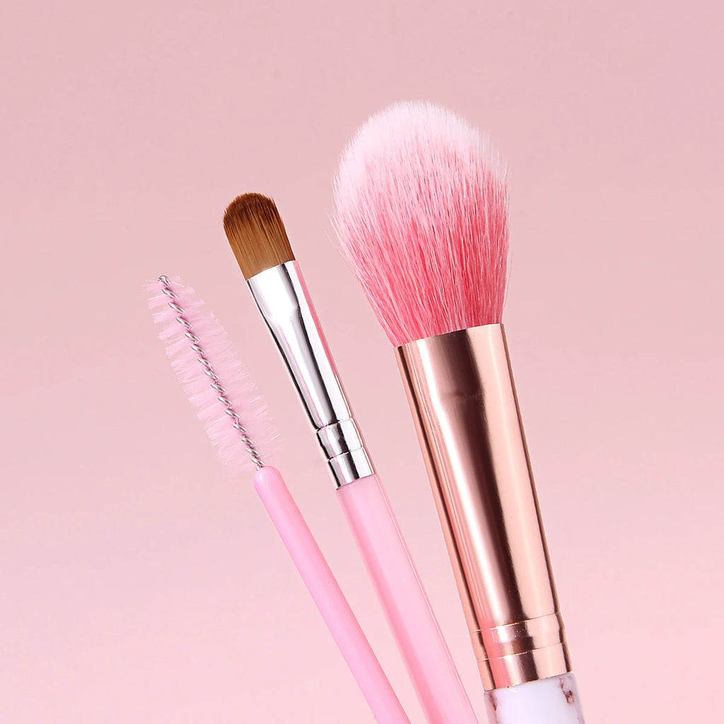 KOSSHOW 7-Pc Makeup Brush Set | Blush, Eyeshadow & Lash Makeup Brush Set QXL