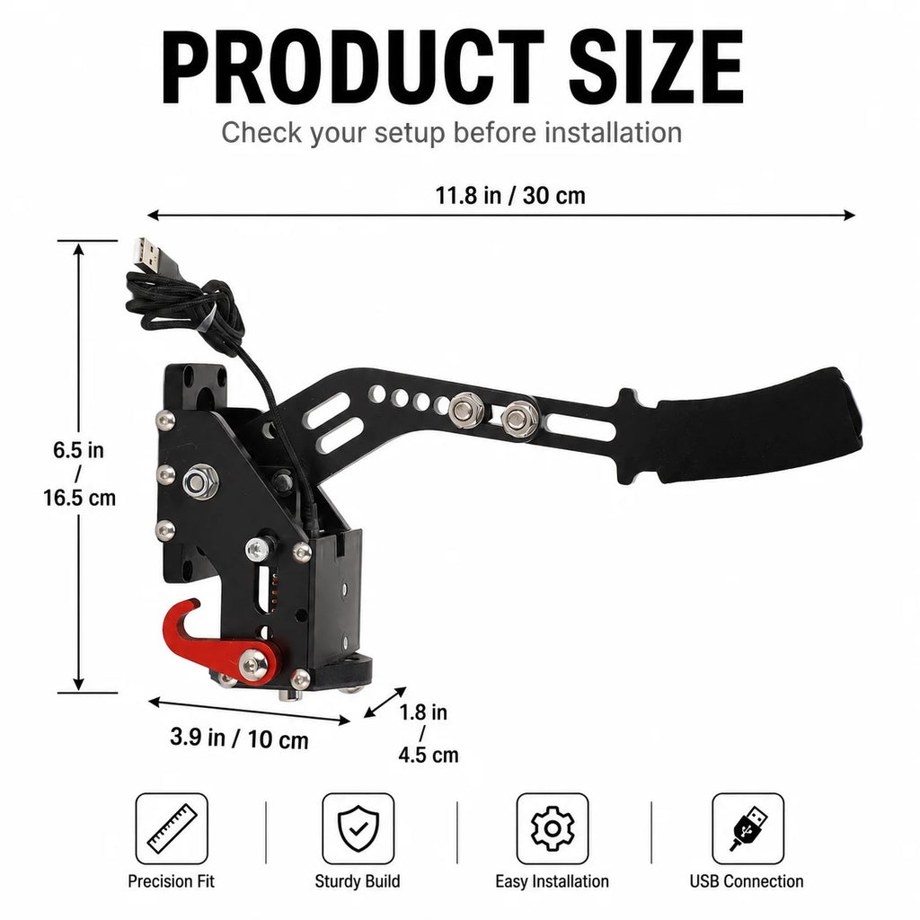 14-Bit USB Sim Racing Handbrake | G29 Thrustmaster Fanatec Sim Racing Handbrake QXL