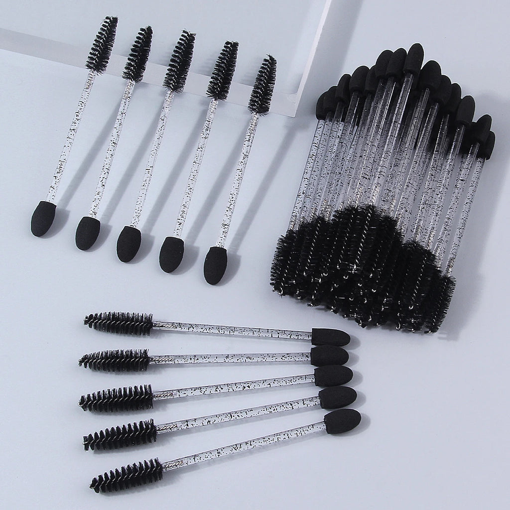 50-Pack Dual-Head Mascara Wands & Eyeshadow Applicators Disposable Makeup Applicator QXL