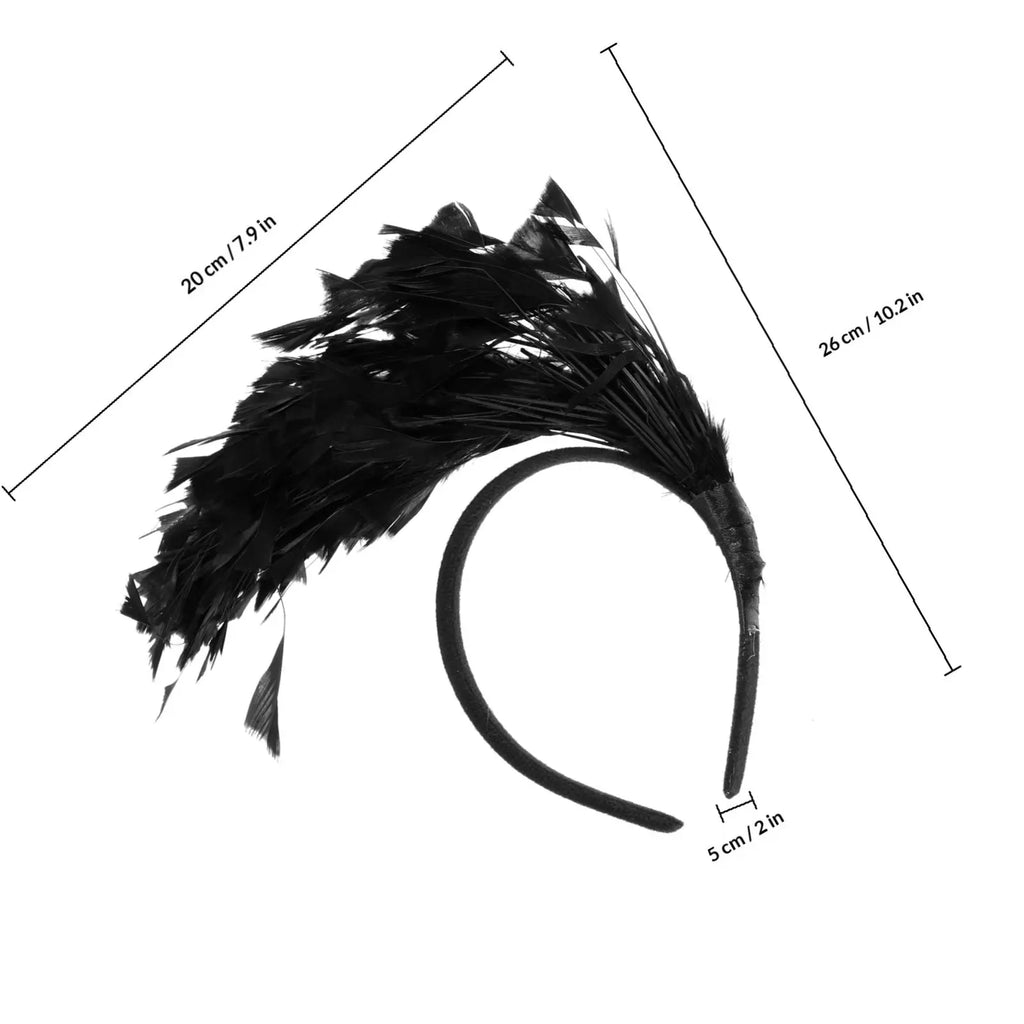 Feather Leaf Fascinator Headband – Women's Carnival Party Headpiece Fascinator Headband QXL