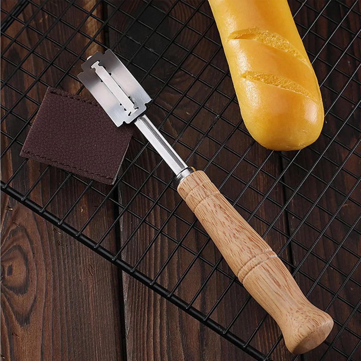 Bread Lame Dough Scoring Tool | Stainless Steel + 5 Blades Bread Scoring Tool QXL