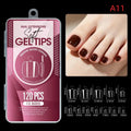 120-Pc Clear Semi-Matte False Nail Tips | Full Coverage DIY False Nail Tips QXL A11