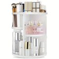 Clear 360° Rotating Makeup Organizer | Countertop Cosmetic Shelf Makeup Organizer QXL white 5