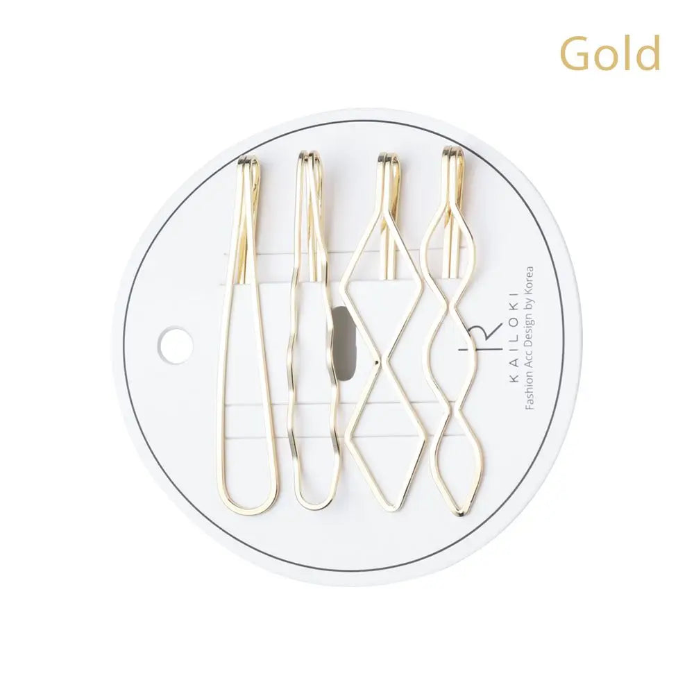 4-Pack Seamless No-Crease Hair Clips | Styling Barrettes Hair Clips QXL A1