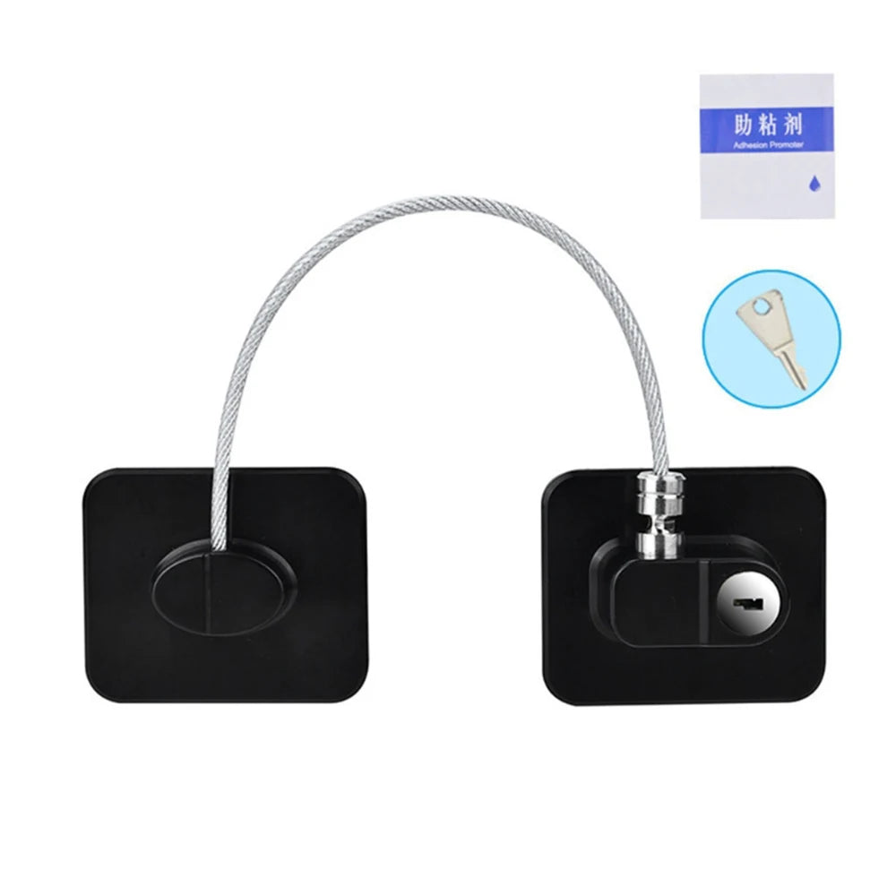 Child Safety Cabinet & Fridge Lock | Steel Cable Lock Child Safety Lock QXL