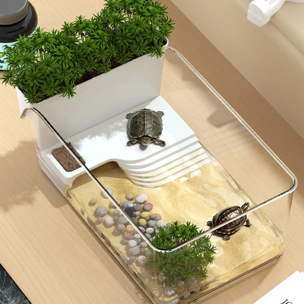 Small Turtle Tank | 270° Transparent Reptile Habitat Box Reptile Habitat Tank QXL