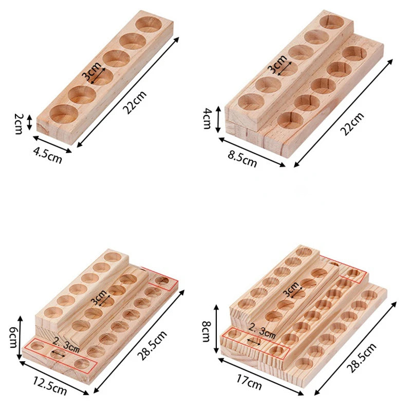 4-Layer Wood Essential Oil Storage Rack & Display Stand Essential Oil Shelf QXL