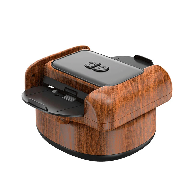 Rechargeable 2-Deck Automatic Card Shuffler | Poker Mixer Card Shuffler Machine QXL as shown Wood color