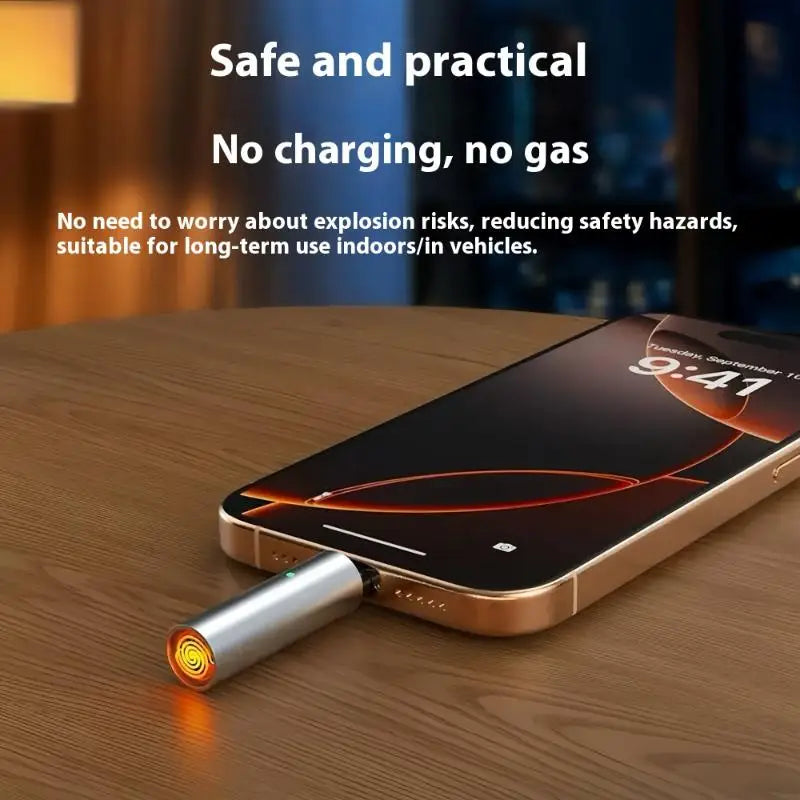 USB Type-C Flameless Electric Lighter | Windproof & Portable Electric Lighter QXL