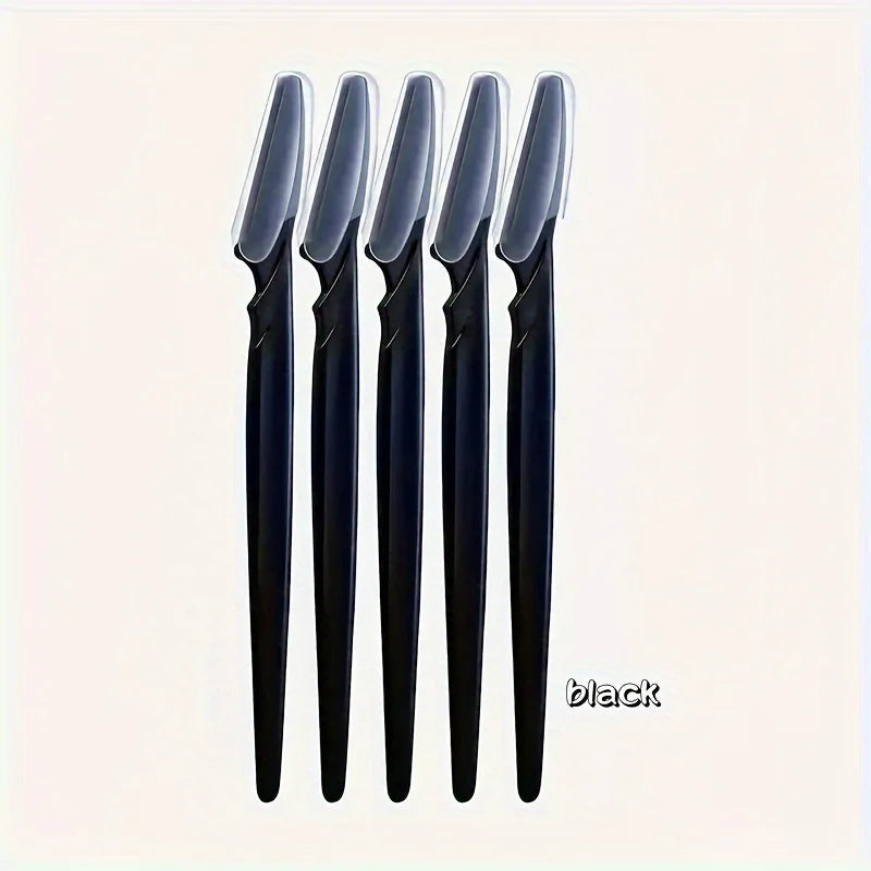 3/5-Pack Eyebrow Razors | Facial Hair Shaping Trimmer Tool Eyebrow Razor Set QXL 5Pcs Black