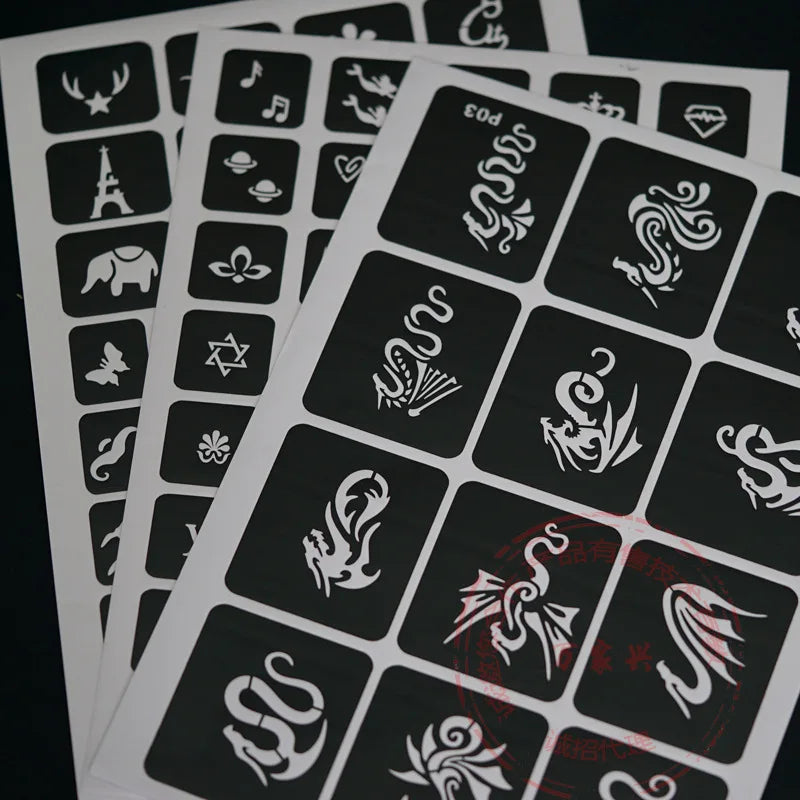 635-Piece Tattoo Stencil Book | Body Art Drawing Templates Tattoo Stencil Set QXL