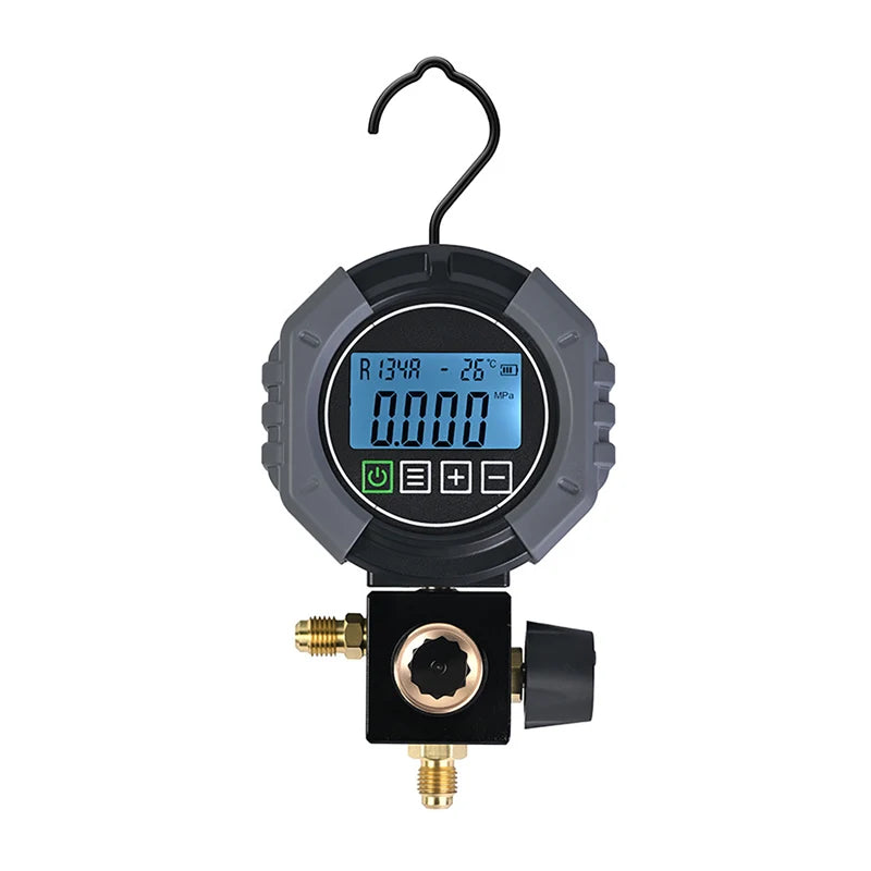 Digital Manifold Pressure Gauge 0–6000 kPa LCD HVAC Tester Manifold Pressure Gauge QXL MG-E201
