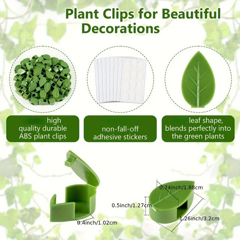 Self-Adhesive Leaf Plant Wall Clips – 10 or 20 Pack Plant Wall Clips QXL