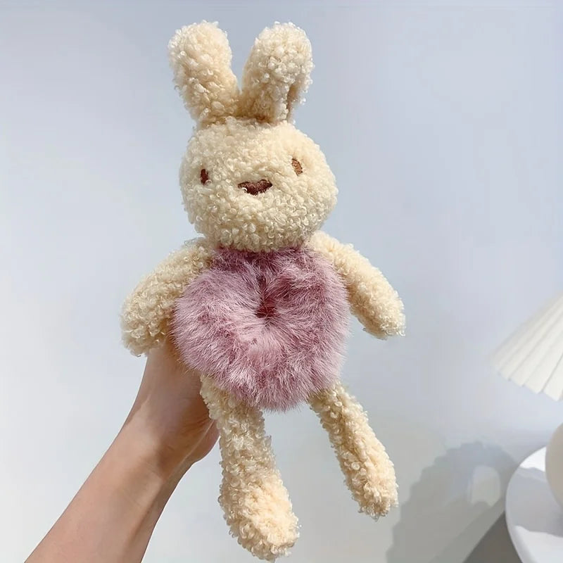 Soft Plush Rabbit Hair Tie | Cartoon Elastic Headband Elastic Hair Tie QXL