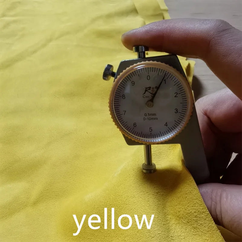 Yellow Frosted Sheepskin Leather 0.6–1mm | First Layer DIY Hide Craft Leather Hide QXL yellow 19x30cm China Mainland