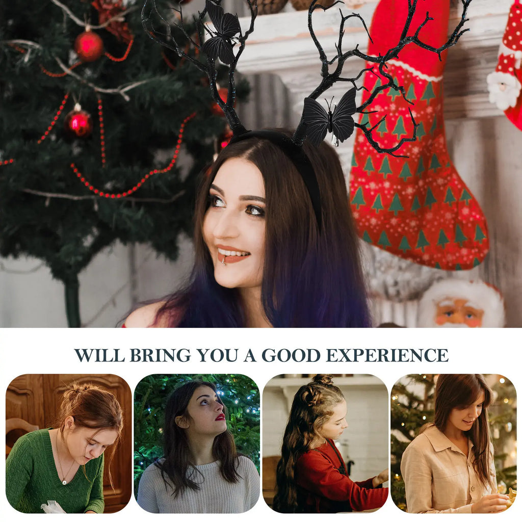 Reindeer Antler Headband | Christmas Party Cosplay Hair Hoop Christmas Costume Headband QXL