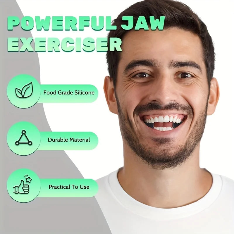 Silicone Jaw Trainer – Jawline & Masseter Muscle Toner Jaw Fitness Trainer QXL