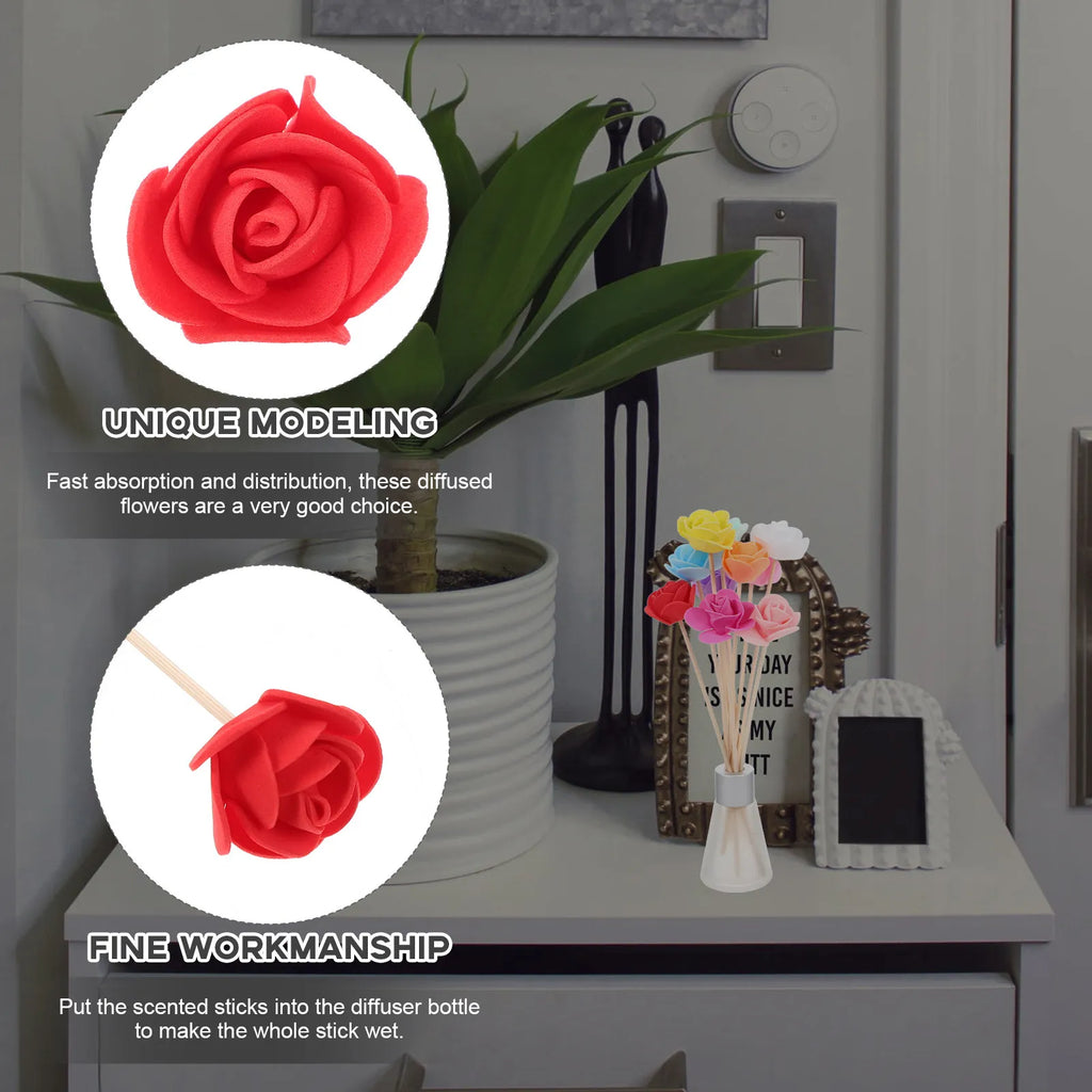 20-Pack Flower Aroma Diffuser Sticks | Home & Office Decor Reed Diffuser Sticks QXL Default Title