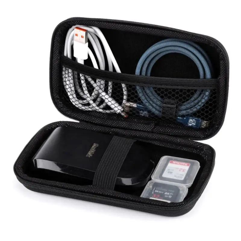 Mini EVA Hard Shell Storage Organizer Bag for Gadgets – Black EVA Storage Organizer QXL