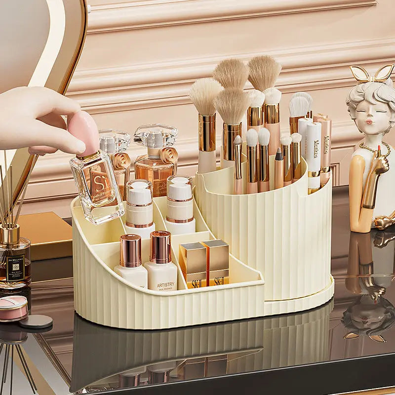 Rotating Makeup Brush & Cosmetic Desktop Organizer Makeup Brush Organizer QXL