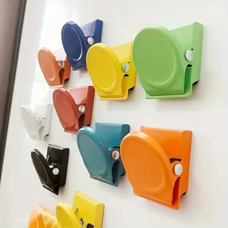 6-Pack Colorful Magnetic Clips | Fridge & Office Organizer Magnetic Clips Set QXL