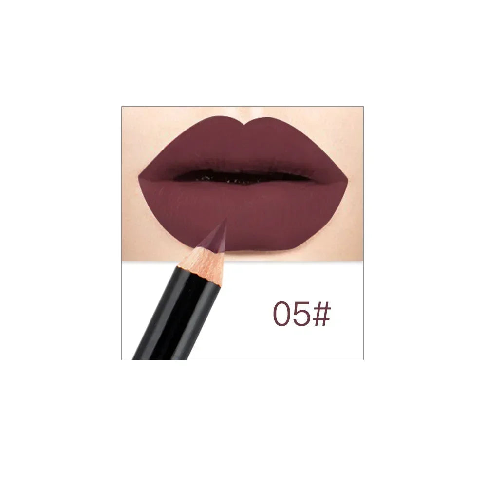 NICEFACE Nude Matte Lip Liner Pencil Set | 8 Waterproof Colors Lip Liner Set QXL 05