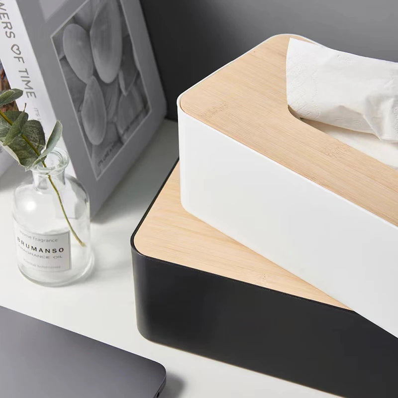 Rectangular Tissue Box Cover – Waterproof Elegant Holder Tissue Box Cover QXL