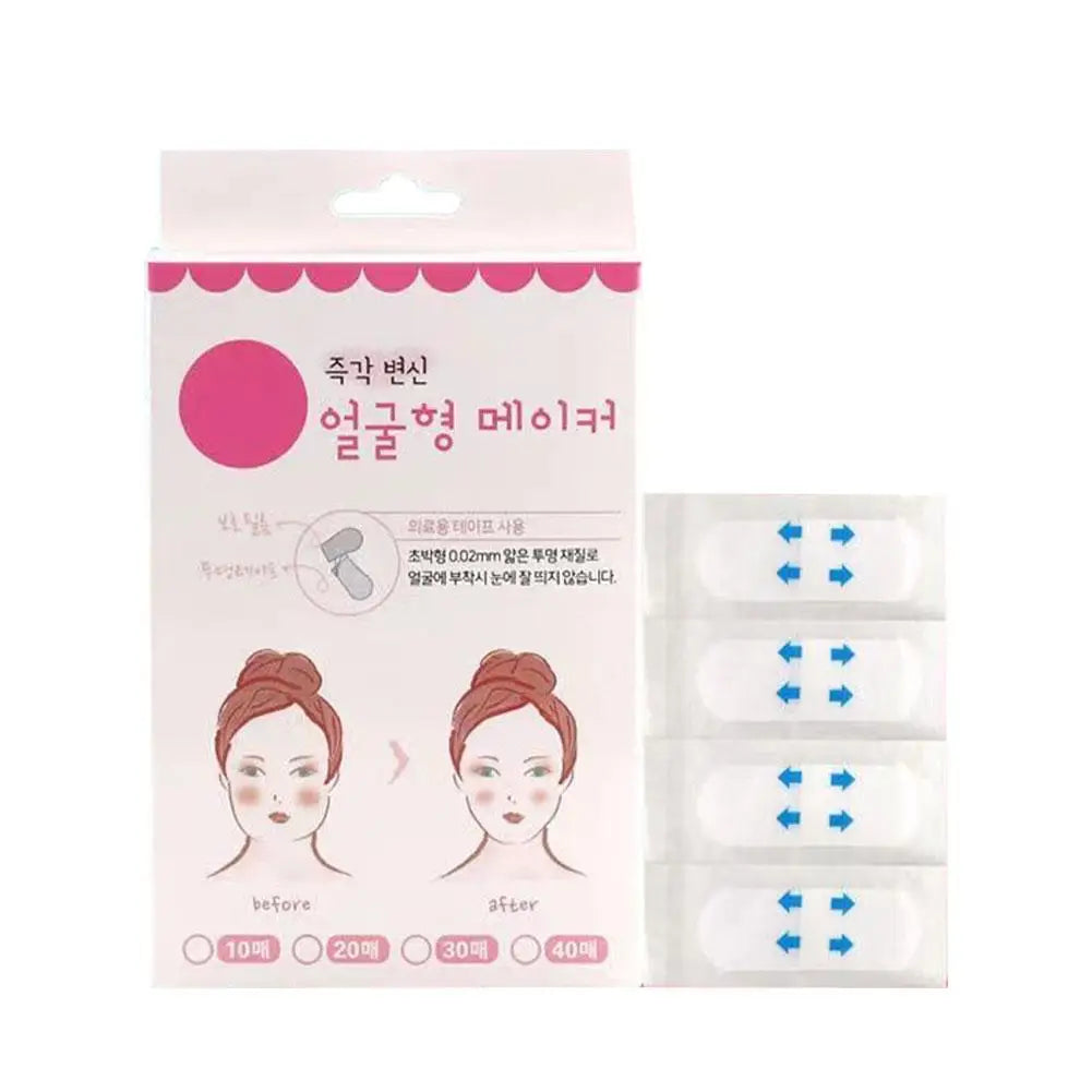 40-Pack Invisible Face Lift Tape | V-Shape Jawline Patches Face Lift Tape QXL 40pcs