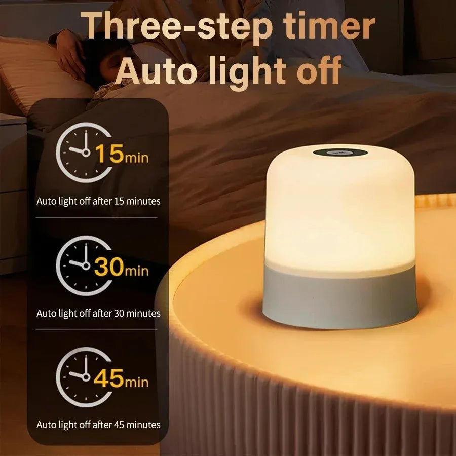 RGB Night Light with Remote | Dimmable Touch Table Lamp LED Night Light QXL