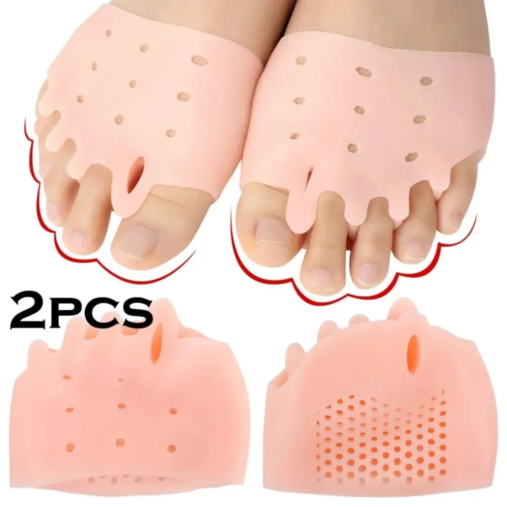2-Pack Silicone Gel Forefoot Pads & Toe Separator Cushions Gel Forefoot Pad QXL