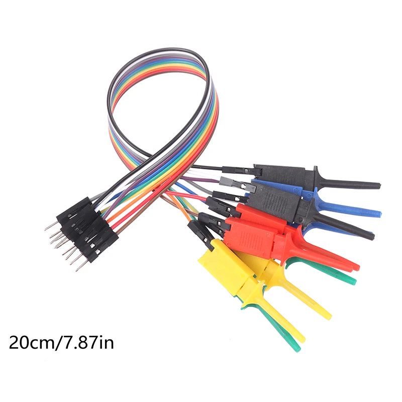 20cm Logic Analyzer Test Hook Clip Probe Cable Kit | IC Chips Logic Analyzer Probe QXL