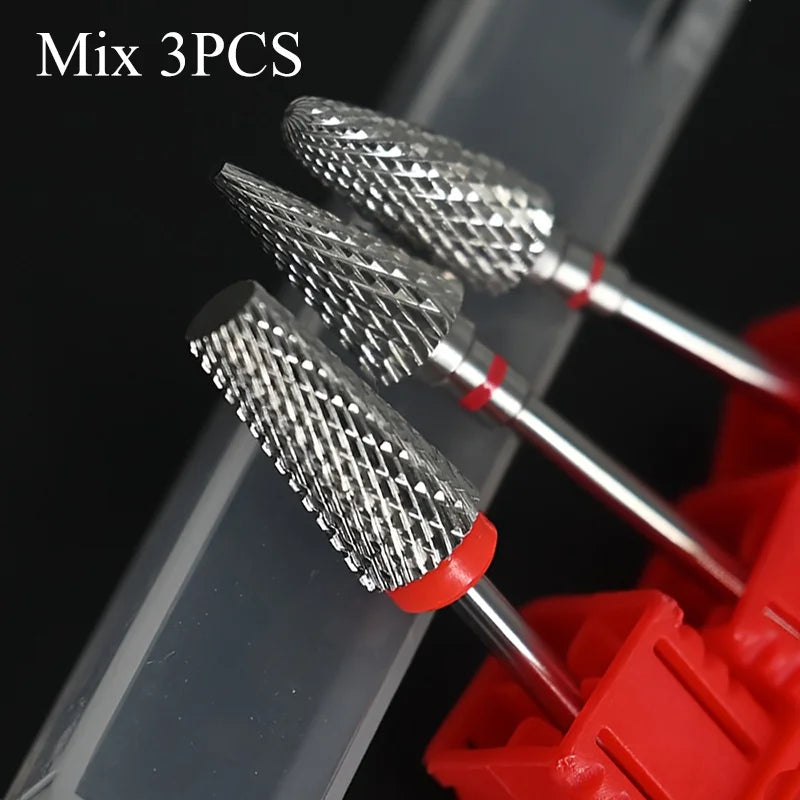 FUMOSIK 3-Pc Nail Drill Bit Set | Gel & Acrylic Remover Kit Nail Drill Bit Set QXL Default Title