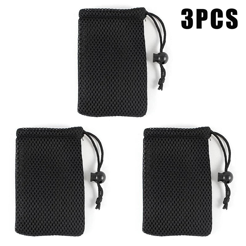 3-Pack Mesh Drawstring Pouches | Travel Organizer Bags Drawstring Storage Pouch QXL