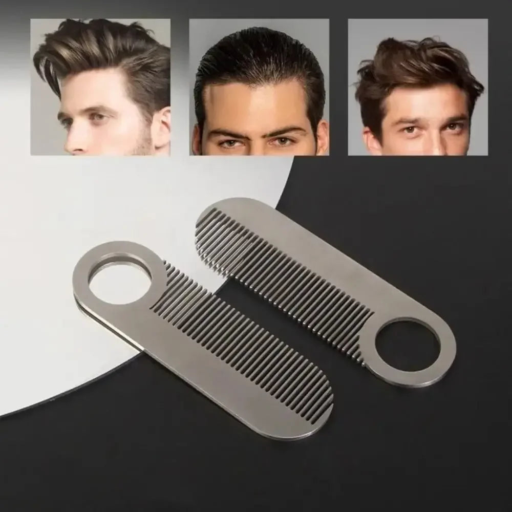 Stainless Steel Pocket Beard Comb | Mini Men's Mustache Tool Beard & Hair Comb QXL