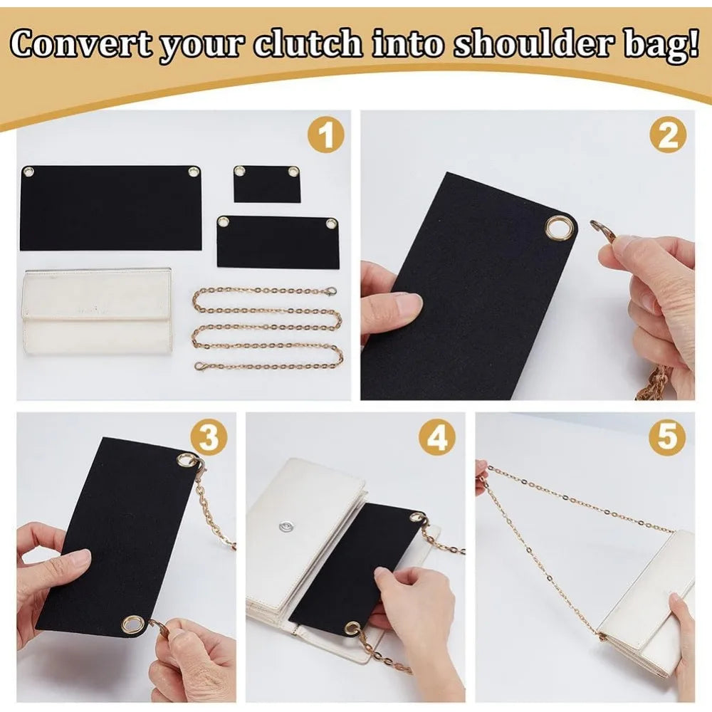 Purse Organizer Insert 6-Pack | Clutch Wallet Conversion Kit Bag Organizer Insert QXL